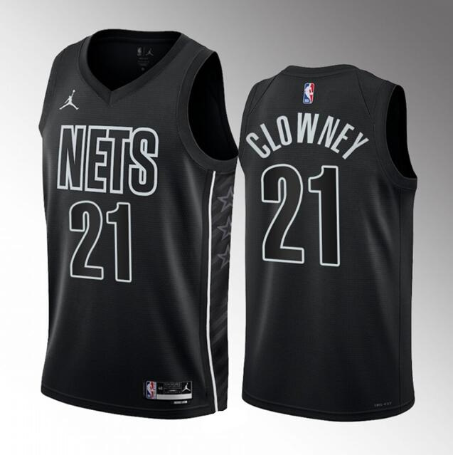 Youth Brooklyn Nets Active Player Custom Black 2023 Draft Statement Edition Stitched Basketball Jersey